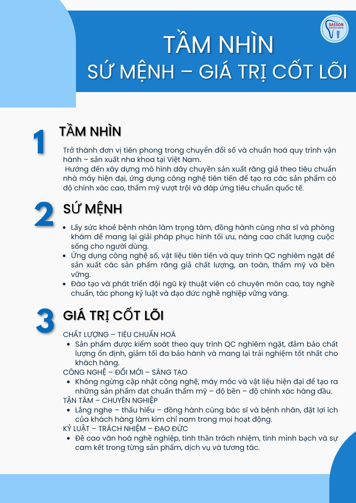 TẦM NHÌN – SỨ MỆNH – GIÁ TRỊ CỐT LÕI - NỀN TẢNG CHO MỌI SỰ PHÁT TRIỂN BỀN VỮNG